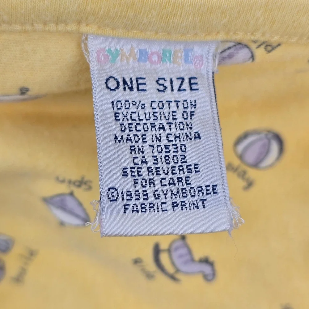 Gymboree Ride Zebra Rocking Horse Toys Yellow Baby Receiving Blanket VTG 1999